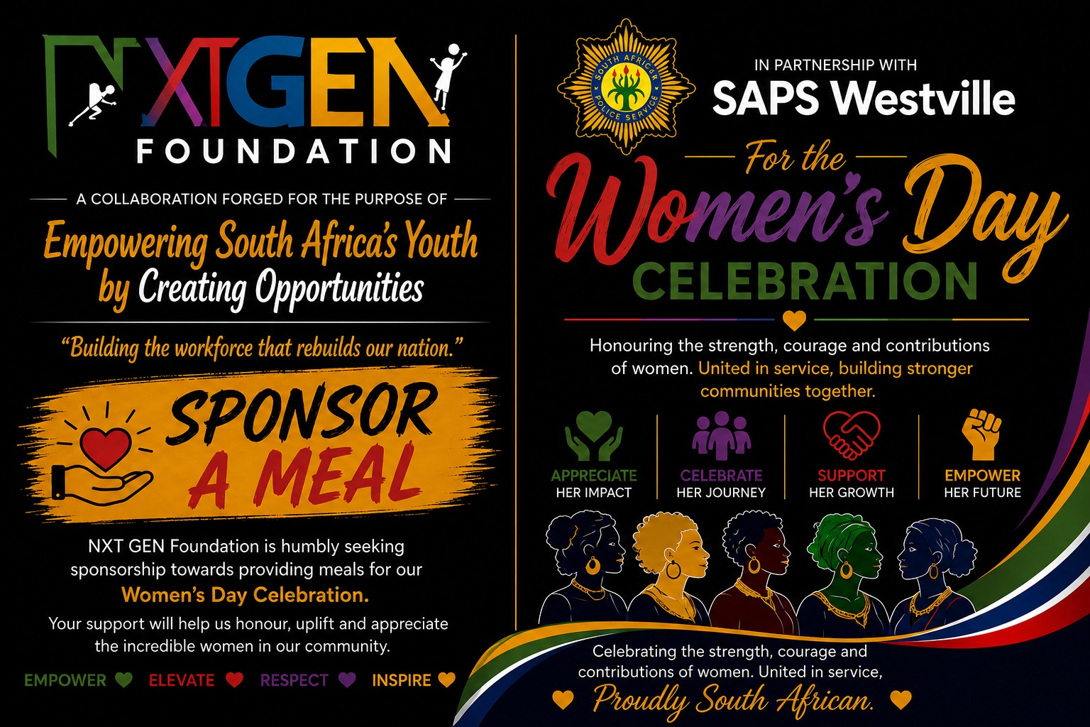 NXT GEN Foundation x SAPS Westville – Women’s Day Celebration